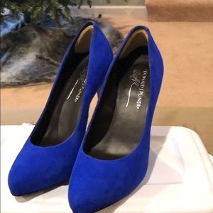 Donald J Pliner Blue Suede Pumps